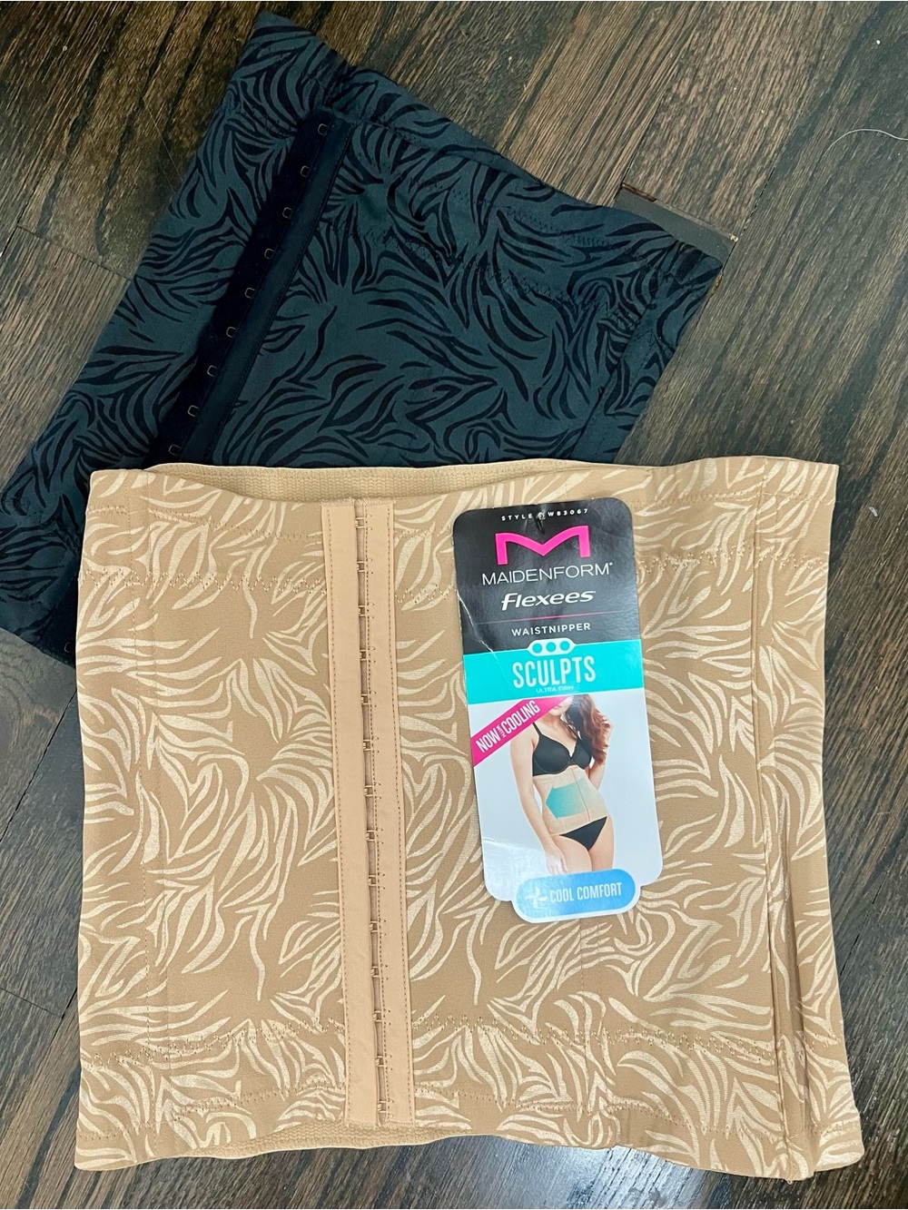 Maidenform Flexees Waistnipper Ultra Firm Shapewear Bundle M Beige Black